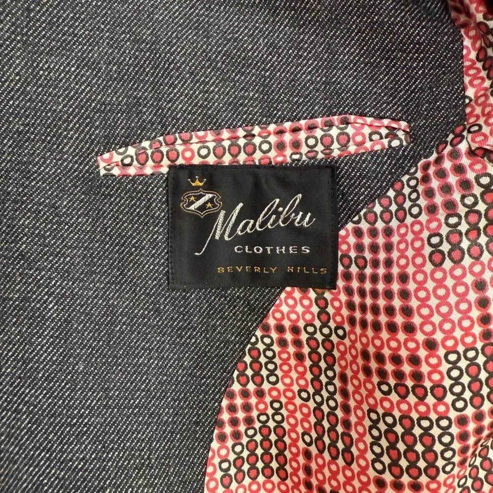 MINT Vintage 1960s Malibu Clothes‎ Mens Custom Denim Jacket and Pants Set